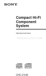 Sony CHC-CV40 Panduan Petunjuk Pengoperasian