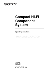 Sony CHC-TB10 Інструкція з експлуатації Посібник з експлуатації