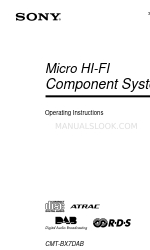 Sony CMT-BX7DAB Kullanım Talimatları Kılavuzu
