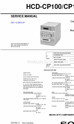 Sony CMT-CP100 Manuel d'entretien