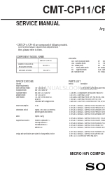 Sony CMT-CP11K Manual de serviço