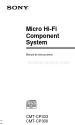 Sony CMT-CP333 - Micro Hi Fi Component System (Englisch) Gebrauchsanweisung