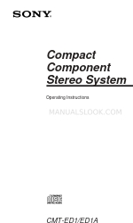 Sony CMT-ED1 - Micro Hi Fi Component System Kullanım Talimatları Kılavuzu