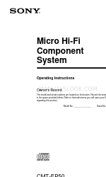 Sony CMT-EP50 Manual de Instruções