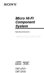 Sony CMT-GPZ6 Operating Instructions Manual