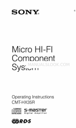 Sony CMT-HX35R Operating Instructions Manual