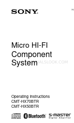 Sony CMT-HX70BTR Gebruiksaanwijzing