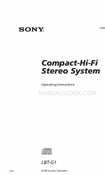 Sony LBT-G1300 - Compact Hifi Stereo System Інструкція з експлуатації Посібник з експлуатації