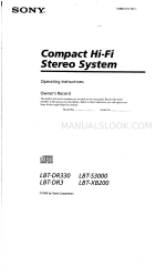 Sony LBT-S3000 - Compact Hi-fi Stereo System 取扱説明書