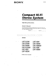 Sony LBT-XB3 Operating Instructions Manual