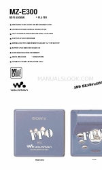 Sony MD WALKMAN MZ-E300 Especificações