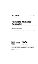 Sony MD WALKMAN MZ-R700DPC Gebruiksaanwijzing