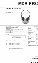 Sony MDR-RF845R 서비스 매뉴얼