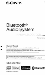 Sony MEX-BT4750U Operating Instructions Manual