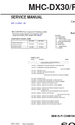 Sony MHC-DX30 Service-Handbuch