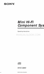 Sony MHC-g880 Manual de instrucciones