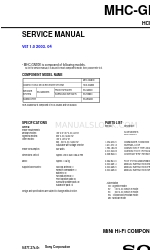 Sony MHC-GN800 Manual de servicio