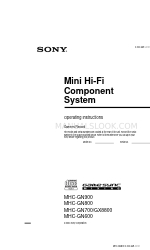 Sony MHC-GN800 Manual de instrucciones