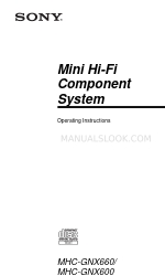 Sony MHC-GNX660 Manuale di istruzioni per l'uso