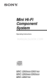 Sony MHC-GNX800 Panduan Petunjuk Pengoperasian