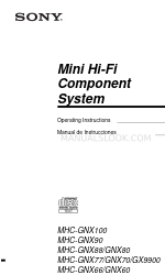 Sony MHC-GNX88 Operating Instructions Manual