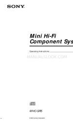 Sony MHC-GR5 Manuale di istruzioni per l'uso