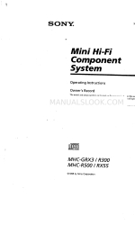 Sony MHC-GRX3 Manuale di istruzioni per l'uso