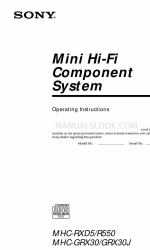 Sony MHC-GRX30J Manuale di istruzioni per l'uso