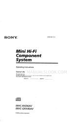 Sony MHC-GRX40AV Manual de instrucciones