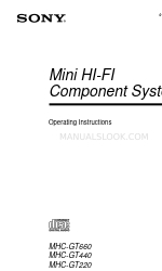 Sony MHC-GT440 Kullanım Talimatları Kılavuzu
