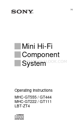Sony MHC-GT444 Manuel d'utilisation