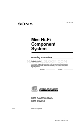 Sony MHC-GX8000 - Mini Stereo System Manual de instrucciones