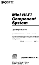 Sony MHC-MG110 - Mini Hi-fi Component System Panduan Petunjuk Pengoperasian