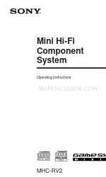 Sony MHC-RV2 Panduan Petunjuk Pengoperasian