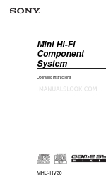 Sony MHC-RV20 Panduan Petunjuk Pengoperasian