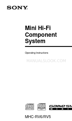 Sony MHC-RV5 Panduan Petunjuk Pengoperasian