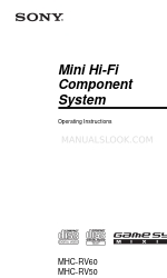 Sony MHC-RV50 Panduan Petunjuk Pengoperasian