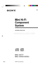 Sony MHC-VX777 Kullanım Talimatları Kılavuzu