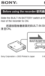 Sony MZ-N10 Before Using