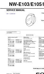 Sony NW-E105 - Network Walkman 서비스 매뉴얼