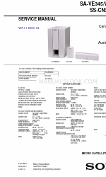 Sony SA-VE345 Manuel d'entretien