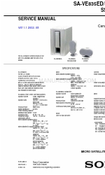 Sony SA-VE835ED Service Manual