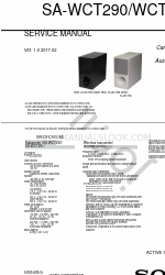 Sony SA-WCT291 Service Manual