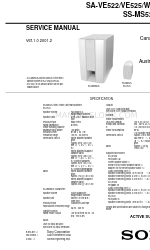 Sony SAV-E525 Service-Handbuch