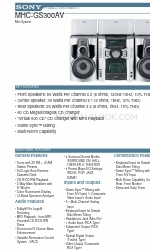 Sony SS-CT370 Product Information