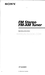 Sony ST-SA50ES - Am/fm Tuner Operating Instructions Manual