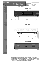 Sony ST-SA50ES - Am/fm Tuner Dimensions