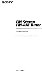 Sony ST-SA50ES - Am/fm Tuner Operating Instructions Manual