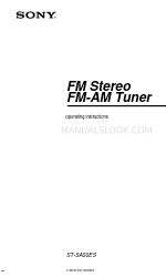 Sony ST-SA50ES - Am/fm Tuner Operating Instructions Manual