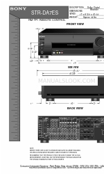 Sony STR-DA7ES - Fm Stereo/fm-am Receiver 제품 치수